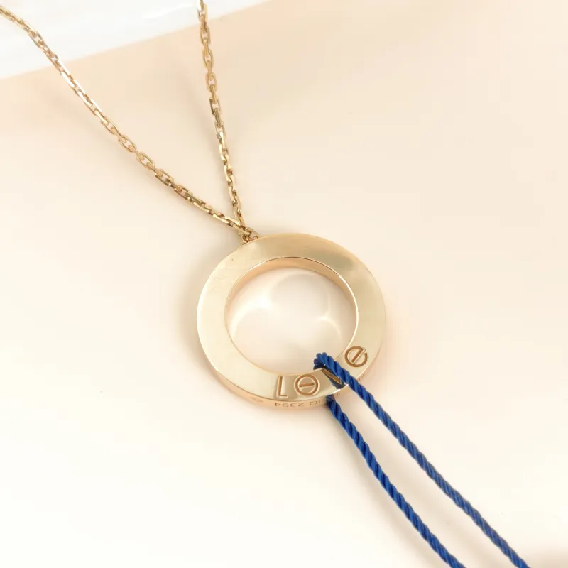 CARTIER Necklace LOVE Collection Pendant Yellow Gold 18KY ellow Gold Large42cm — cover view 2 of 11
