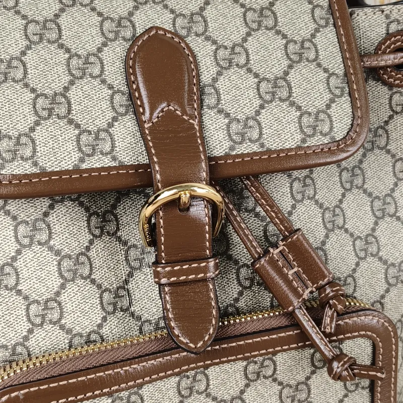 GUCCI Backpack GG Retro Collection Backpack Brown PVC One Size 26.5 × 13 × 30 cm — detail view 5 of 13