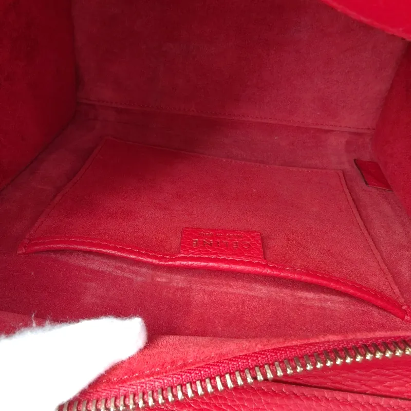 CELINE Crossbody Bag Luggage Nano Red Calfskin Small20 × 8.5 × 19 cm — detail view 1 of 8