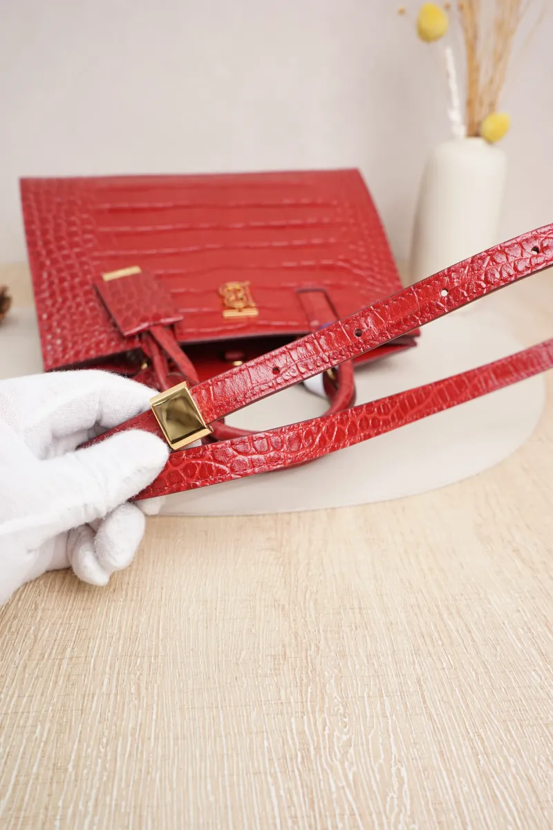 BURBERRY Crossbody Bag Top Handle Crossbody Bag Red Calfskin One Size27 × 11 × 20 cm — detail view 14 of 18