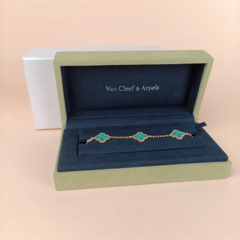 Van Cleef & Arpels Bracelet Alhambra Alhambra Collection Five-Motif Bracelet Malachite18KY ellow Gold Vintage Small1.5 × 1.5 × 19 cm — cover view 8 of 10