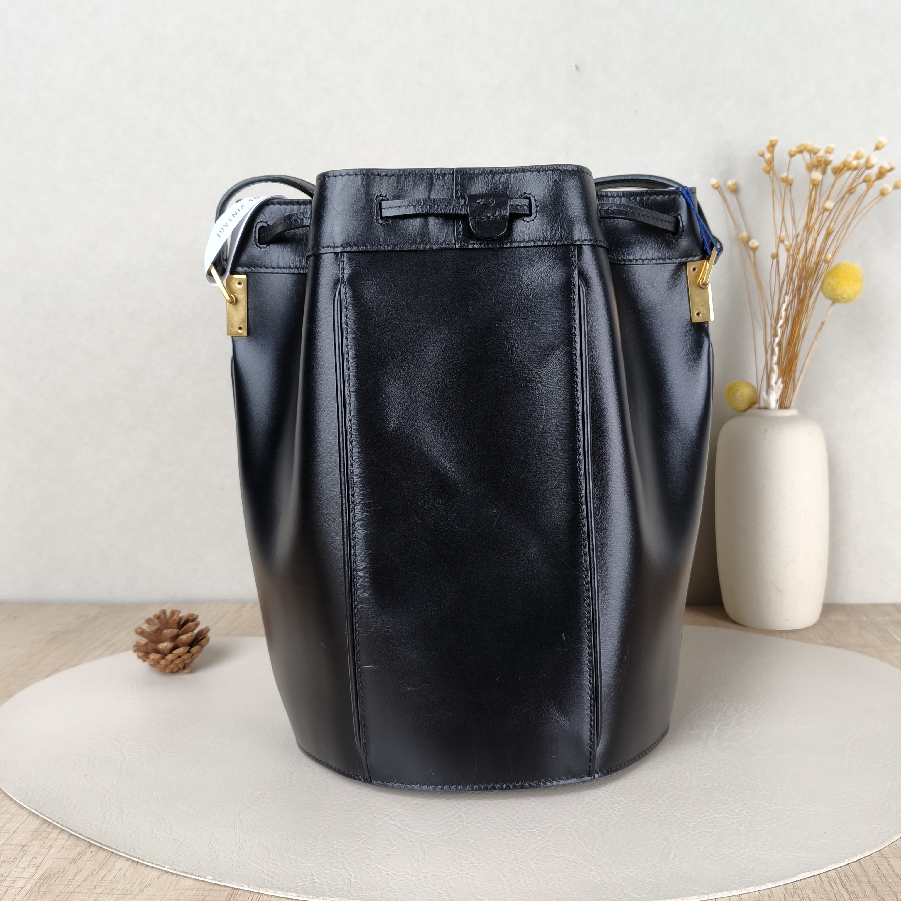 SAINT LAURENT Shoulder Bag Bucket Bag Black Calfskin One Size19 × 19 × 27 cm — cover view 3 of 5