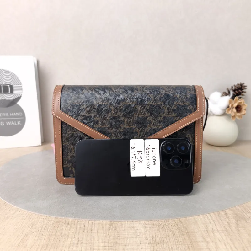 CELINE Crossbody Bag ENVELOPPE TRIOMPHE Monogram PVC Medium 22 × 5 × 15 cm — cover view 2 of 5