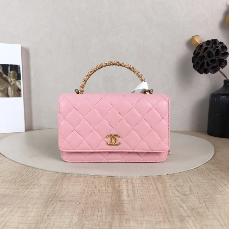 Chanel Crossbody Bag Edition woc Pink Lambskin Mini 19.2 × 3.5 × 12.3 cm Microchip Edition
