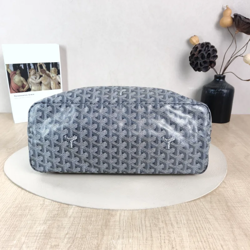 GOYARD Shoulder Bag Boheme Hobo​ Grey ine Canvas Small 43 × 14 × 27 cm — cover view 4 of 6