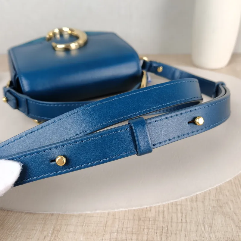 Chloé Crossbody Bag Top Handle Crossbody Bag Blue Calfskin One Size 16 × 5 × 14 cm — detail view 1 of 12