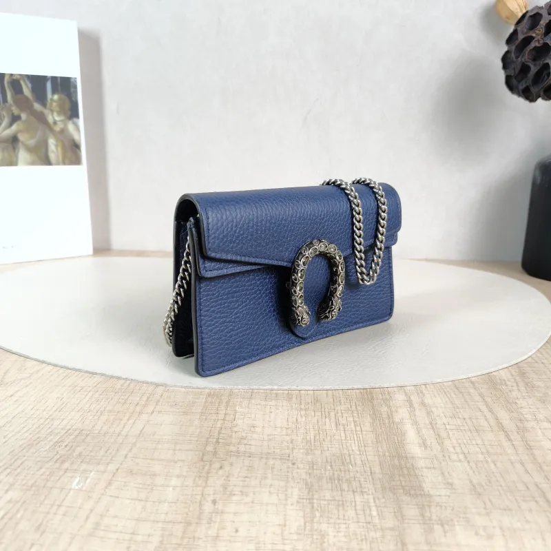 GUCCI Crossbody Bag Dionysus Navy Calfskinmini16.5 × 4.5 × 10 cm — cover view 5 of 5