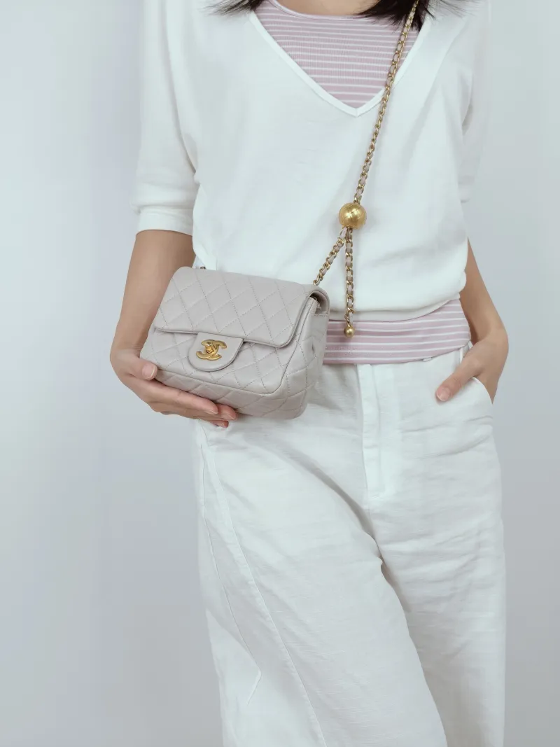 Chanel Crossbody Bag Lambskin One Size17 × 8 × 13.5 cm — on-model view 3 of 3