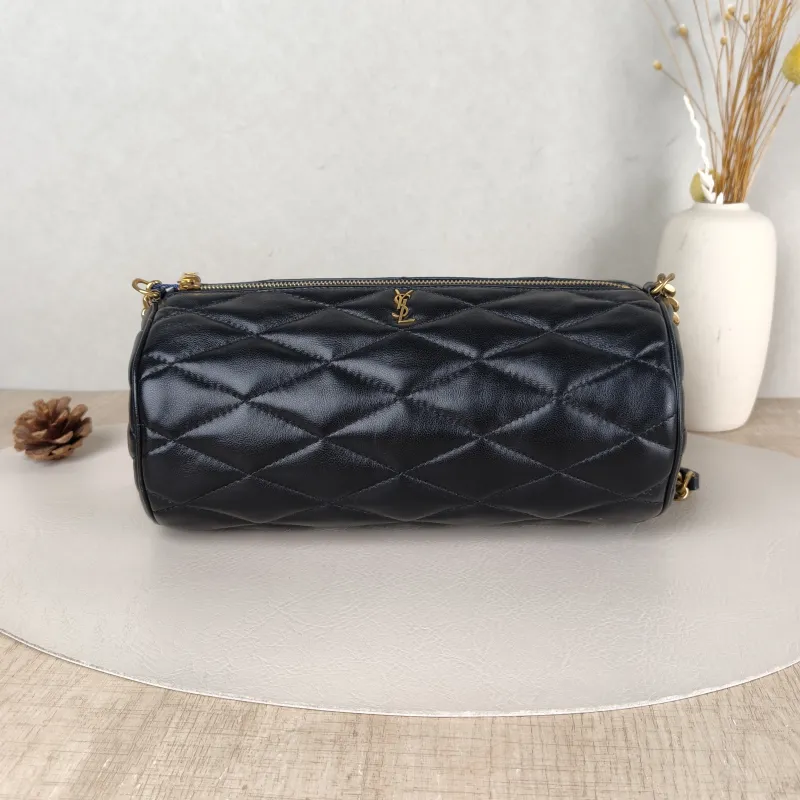 SAINT LAURENT Shoulder Bag Sade Black Lambskin Small24 × 12 × 12 cm
