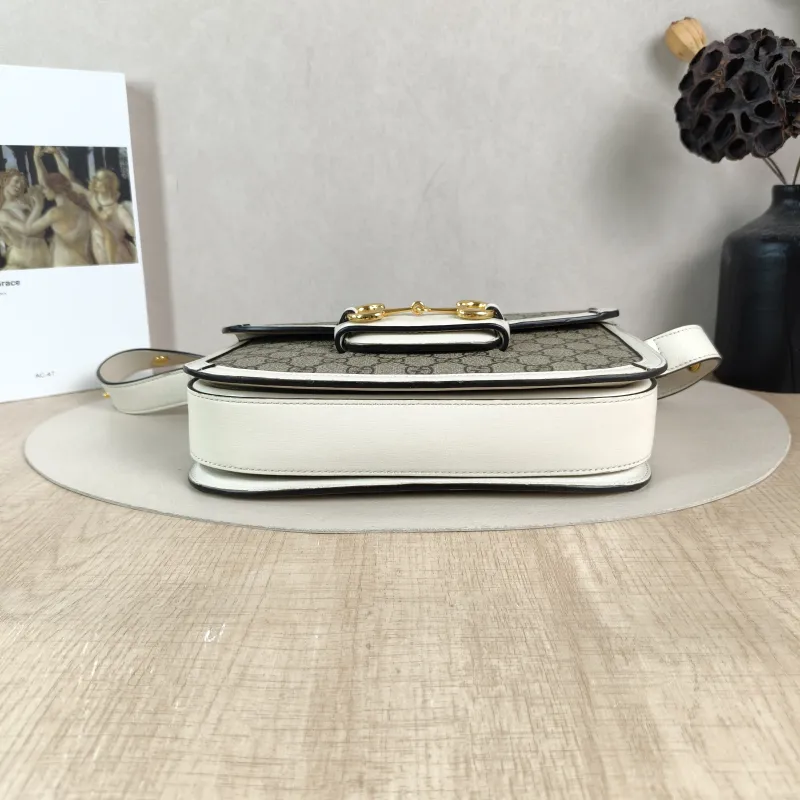 GUCCI Crossbody Bag Horsebit 1955 Horsebit Medium White PVC Medium25 × 8 × 18 cm — cover view 6 of 6