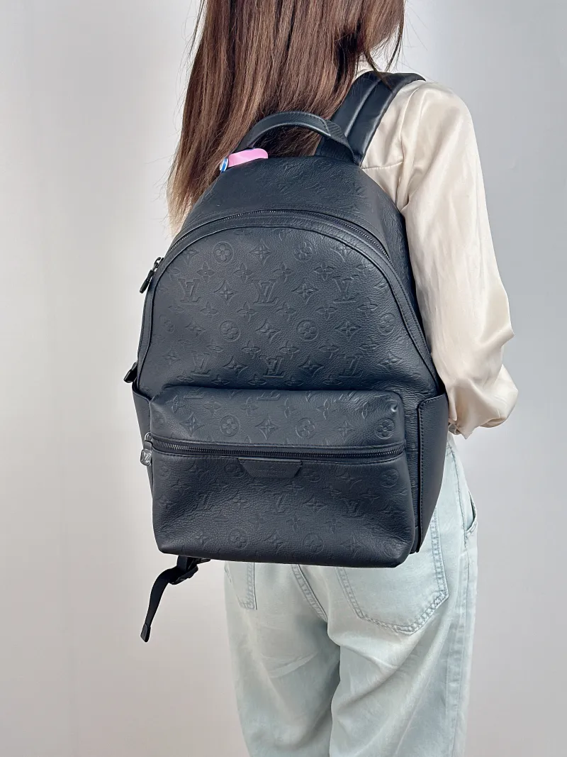 Louis Vuitton Backpack Discovery Backpack Black Calfskin Small 29 × 20 × 38 cm — on-model view 2 of 3