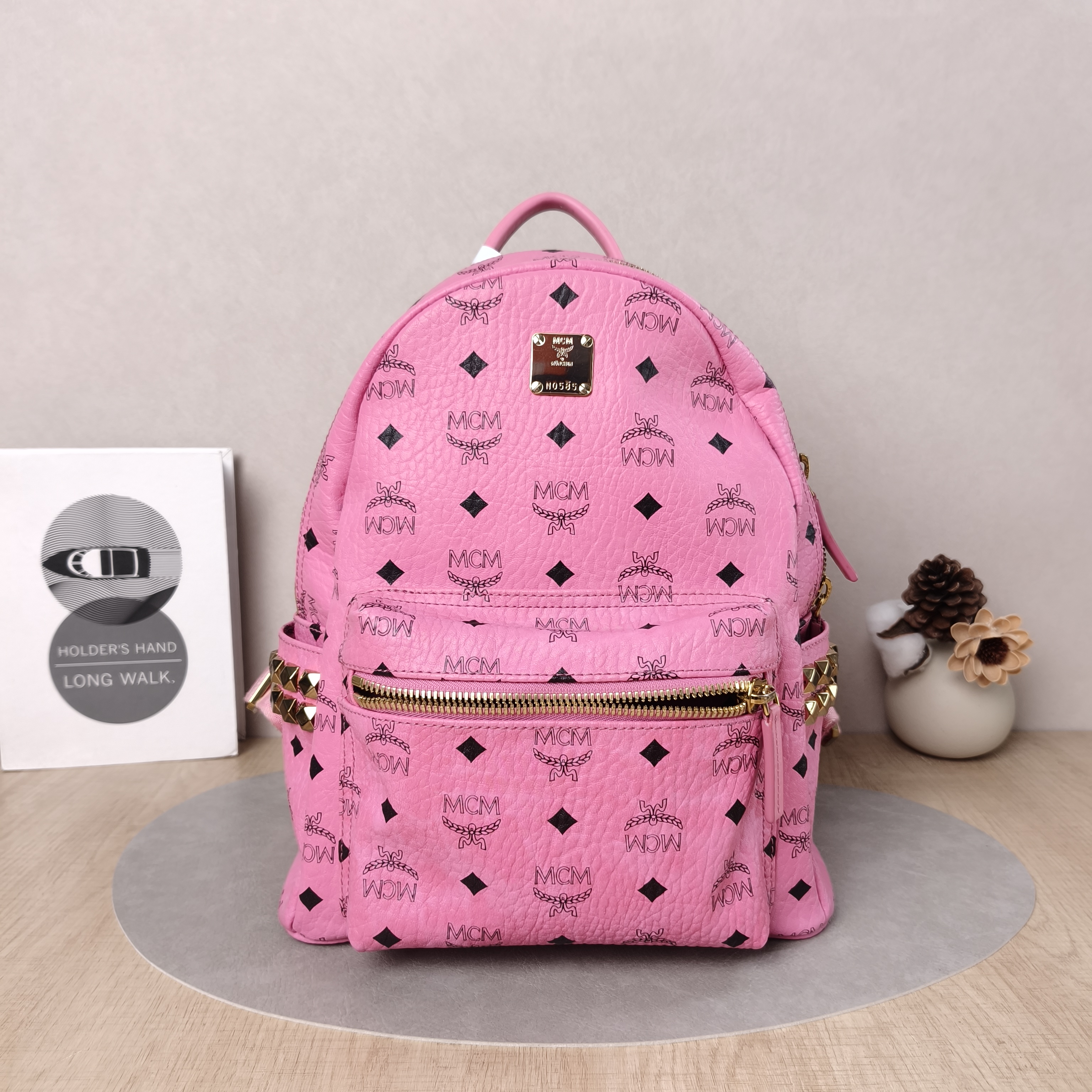 MCM Backpack Backpack Pink One Size26 × 13 × 32 cm