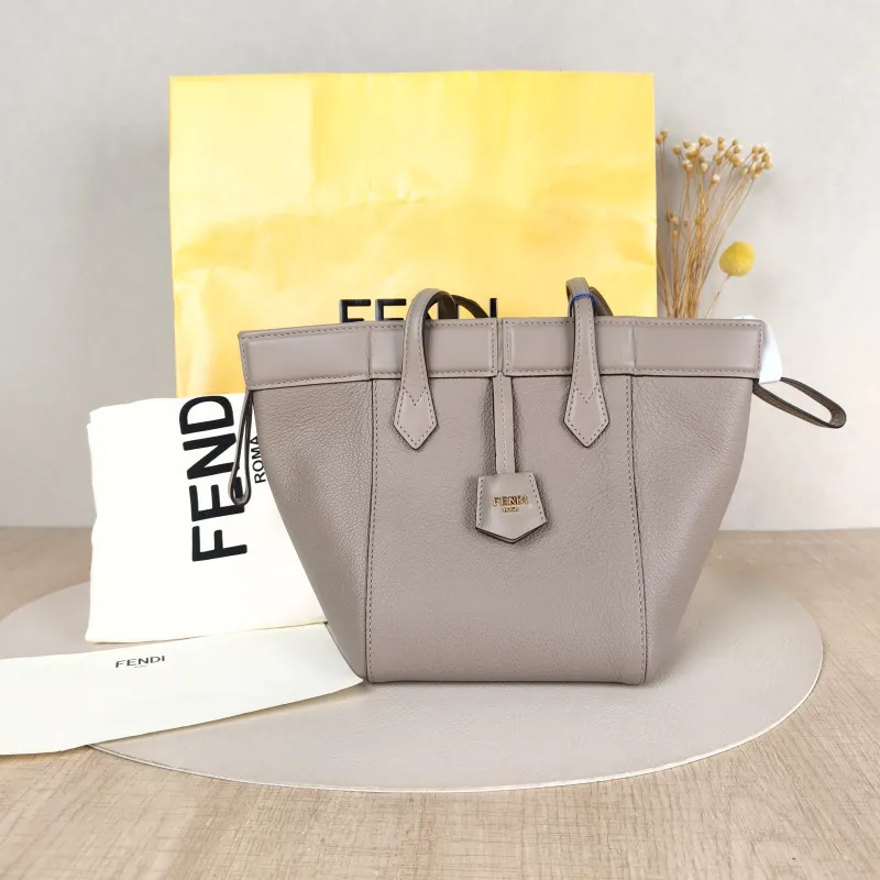FENDI Crossbody Bagorigami Grey Calfskinmini18.5 × 15 × 15 cm — cover view 6 of 6