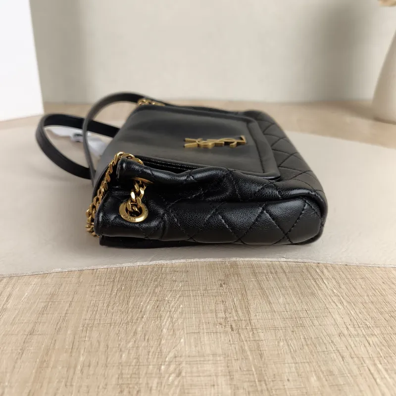 SAINT LAURENT Crossbody Bag NOLITA Black SL ambskinmini18 × 6 × 13 cm — detail view 7 of 10