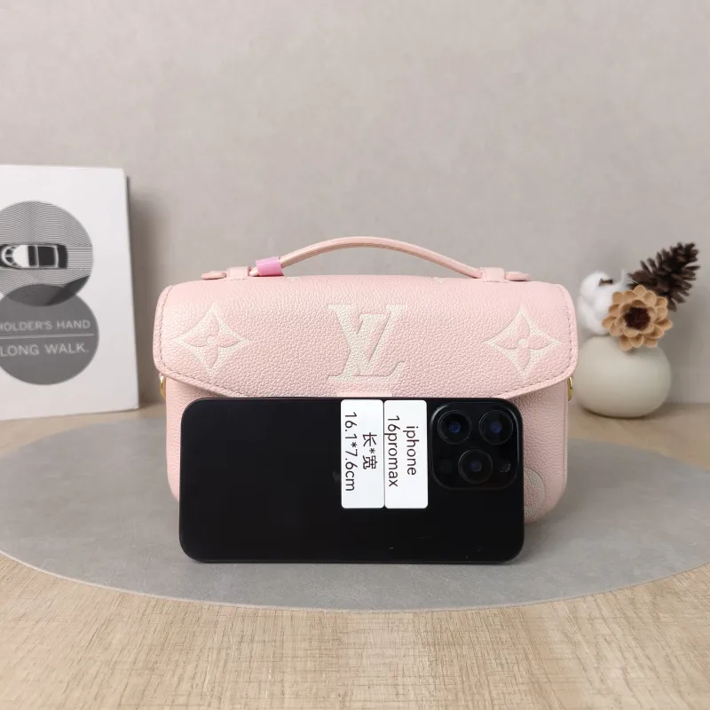 Louis Vuitton Crossbody Bag Pochette Métis East West Monogram Empreinte Embossed Calfskin Small 21.5 × 6 × 13.5 cm — cover view 4 of 5