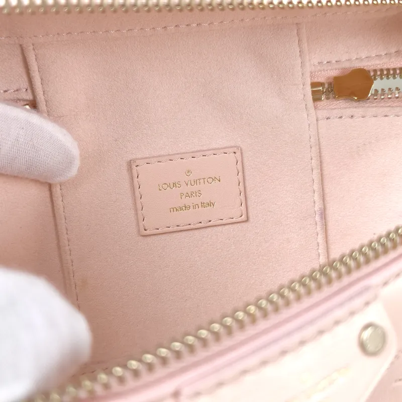 Louis Vuitton Shoulder Bag VANITY POUCH Cosmetic Bag Pink Calfskin One Size 19 × 6.5 × 11.5 cm — detail view 14 of 14
