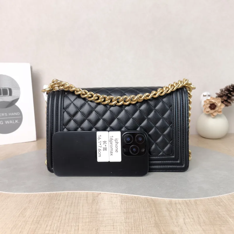 Chanel Crossbody Bag Le Boy Black Medium 25 × 9 × 15 cm — cover view 3 of 5