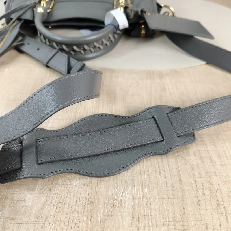 BALENCIAGA Crossbody Bag Classic City Grey Lambskin Mini 24 × 10 × 16 cm — detail view 10 of 11