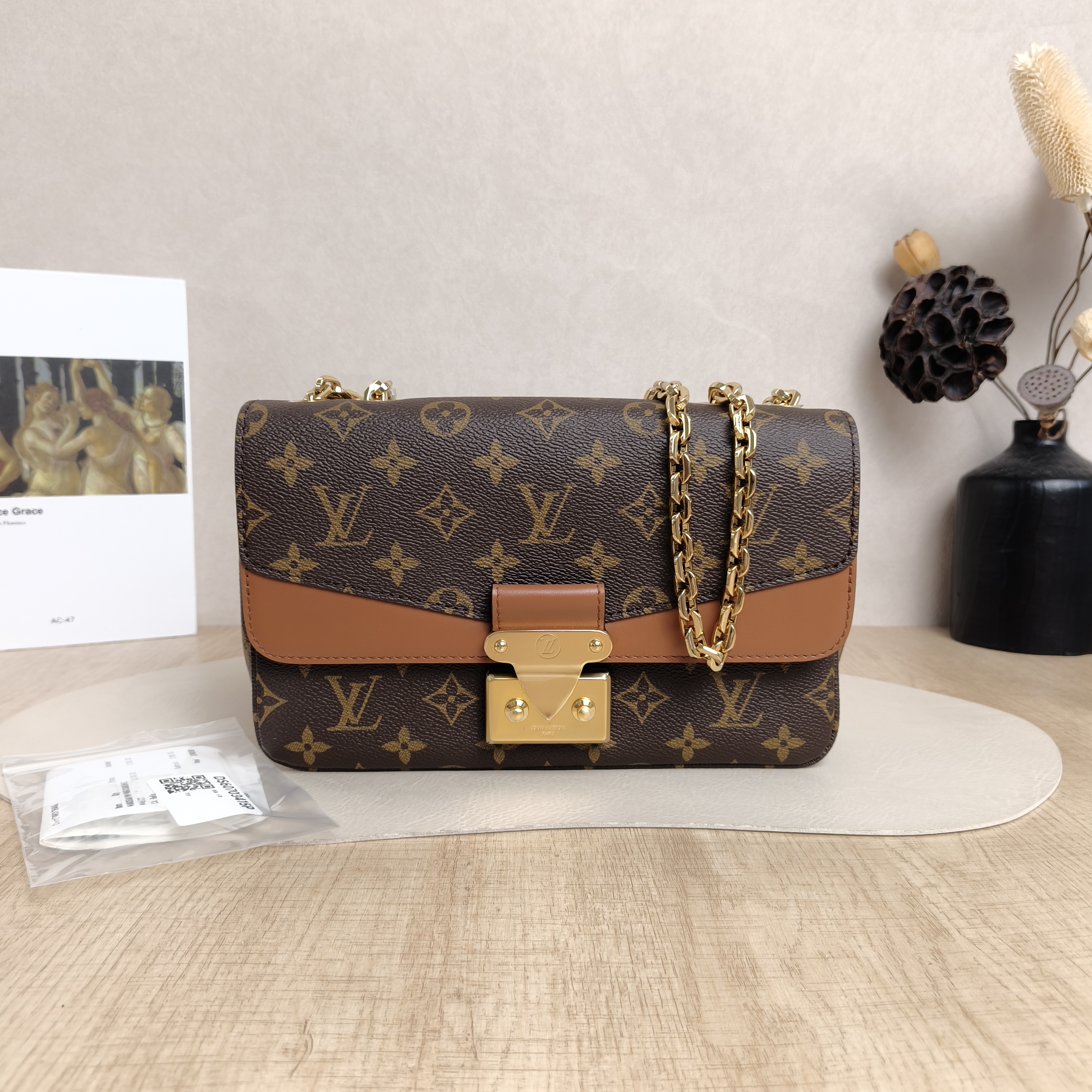 Louis Vuitton Crossbody Bag · Marceau Chain Bag Caramel PVC · Calfskin Medium24.5 × 6.5 × 15 cm — cover view 3 of 6
