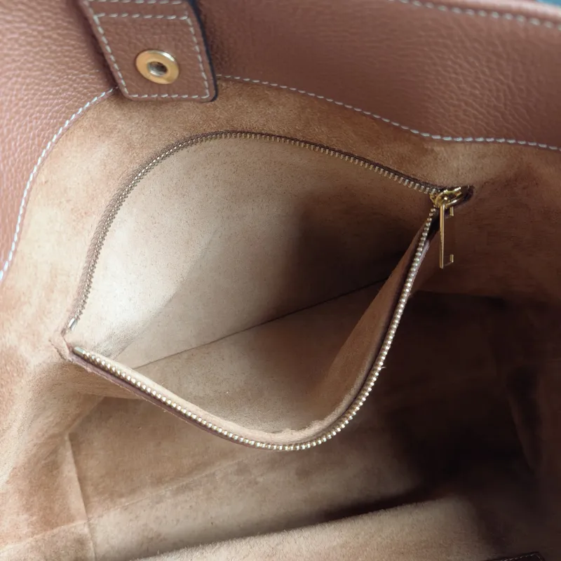 CELINE Shoulder Bag Cabas Anais Tote Bag Brown Calfskin Large 32 × 15 × 28 cm — detail view 1 of 11