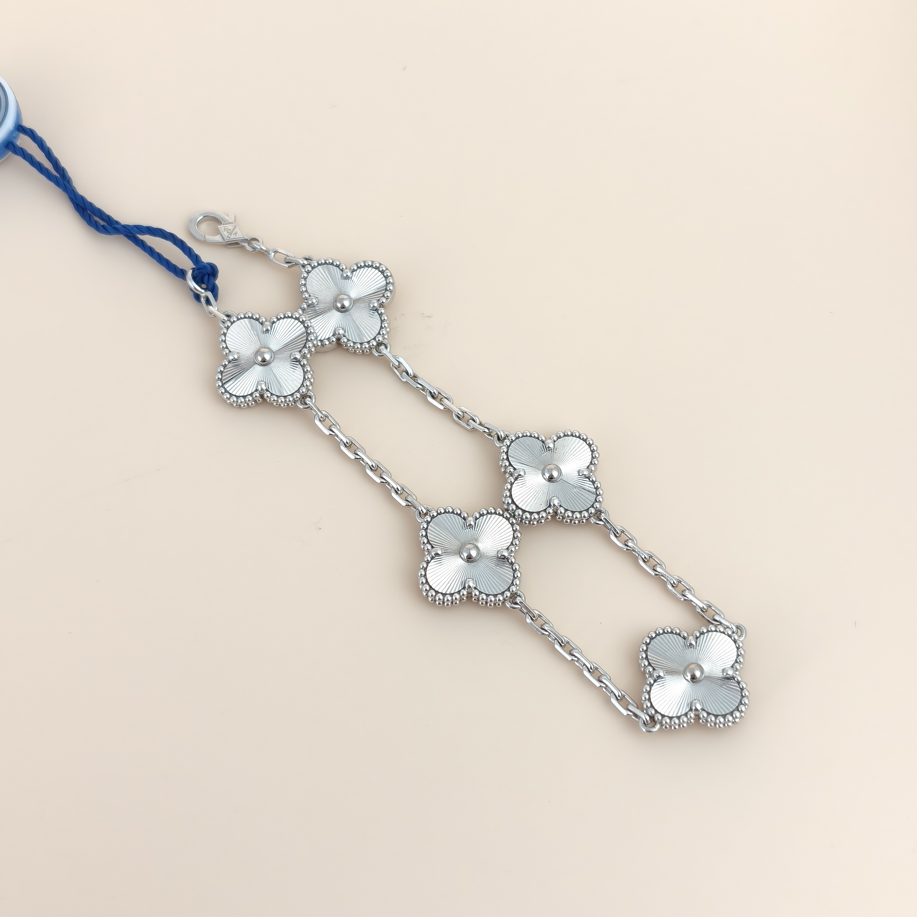 Van Cleef & Arpels Bracelet Alhambra Alhambra Collection Five-Motif Bracelet Silver18KW hite Gold Vintage Small1.5 × 1.5 × 19 cm — cover view 9 of 9