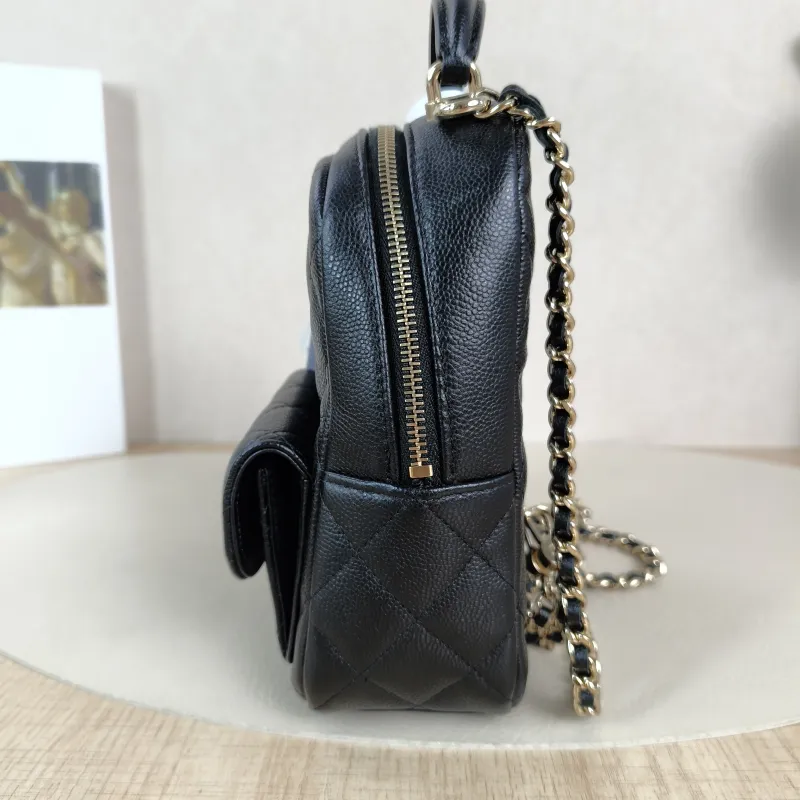 Chanel Backpack mini Backpack Collection Black Grained Calfskin One Size13 × 9 × 18 cm — detail view 6 of 13