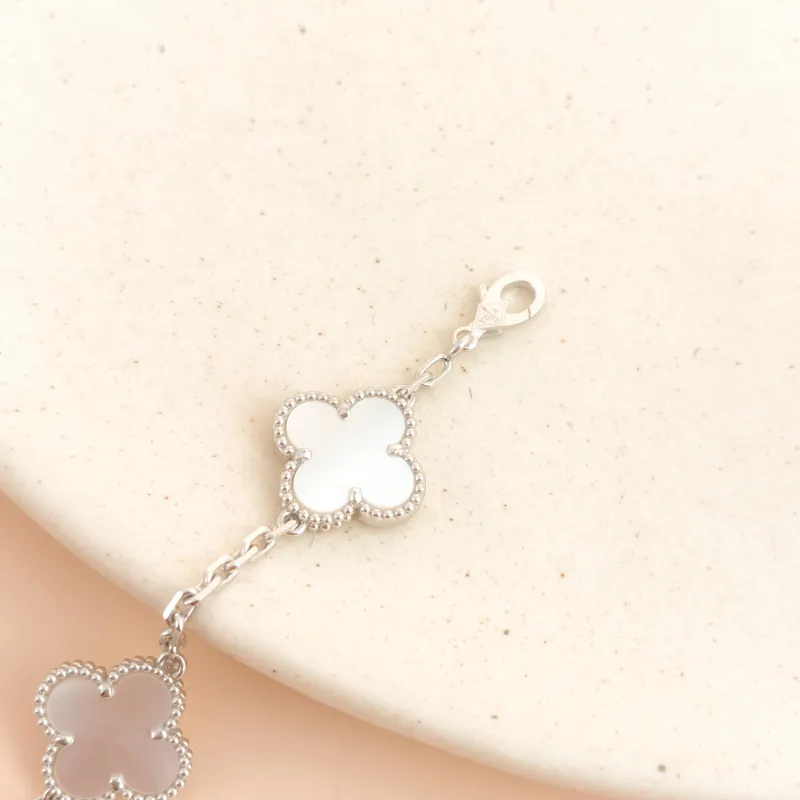 Van Cleef & Arpels Bracelet Alhambra Alhambra Collection Five-Motif Bracelet Pearl · White Mother-of-Pearl 18KW hite Gold Pearl Vintage Small 1.5 ×… — cover view 5 of 8