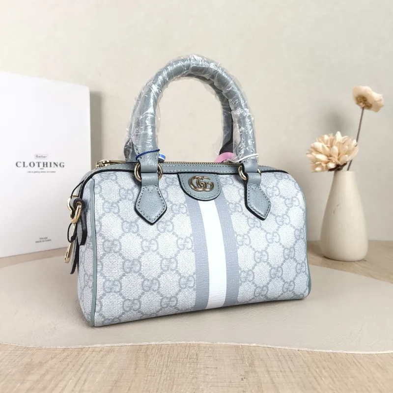 GUCCI Top Handle Bag Ophidia Blue PVC One Size 21 × 11 × 13 cm — cover view 5 of 5