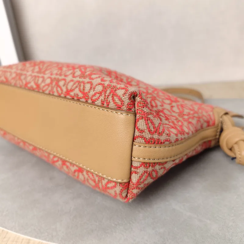 LOEWE Crossbody Bag Flamenco Red Monogram Canvas mini24 × 9 × 18 cm — detail view 8 of 16