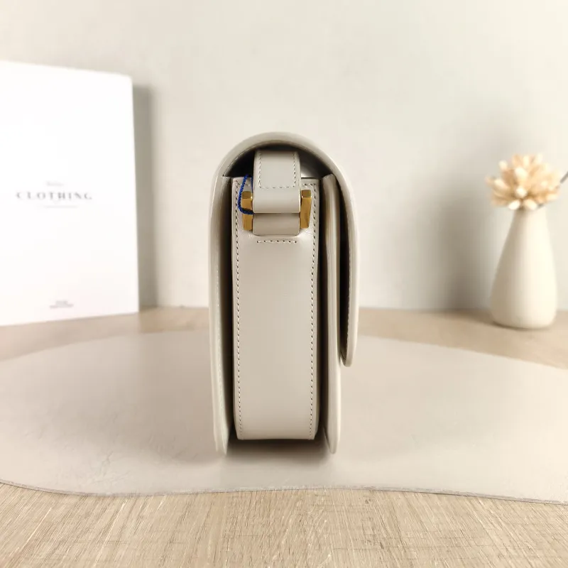 SAINT LAURENT Crossbody Bag Solferino Box Shoulder Bag White Calfskin 23 × 5.5 × 16 cm — detail view 5 of 12