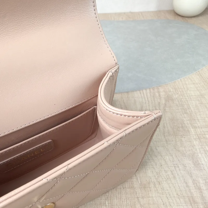 Chanel Crossbody Bag woc Taupe Calfskin One Size19 × 6 × 12 cm — detail view 6 of 12