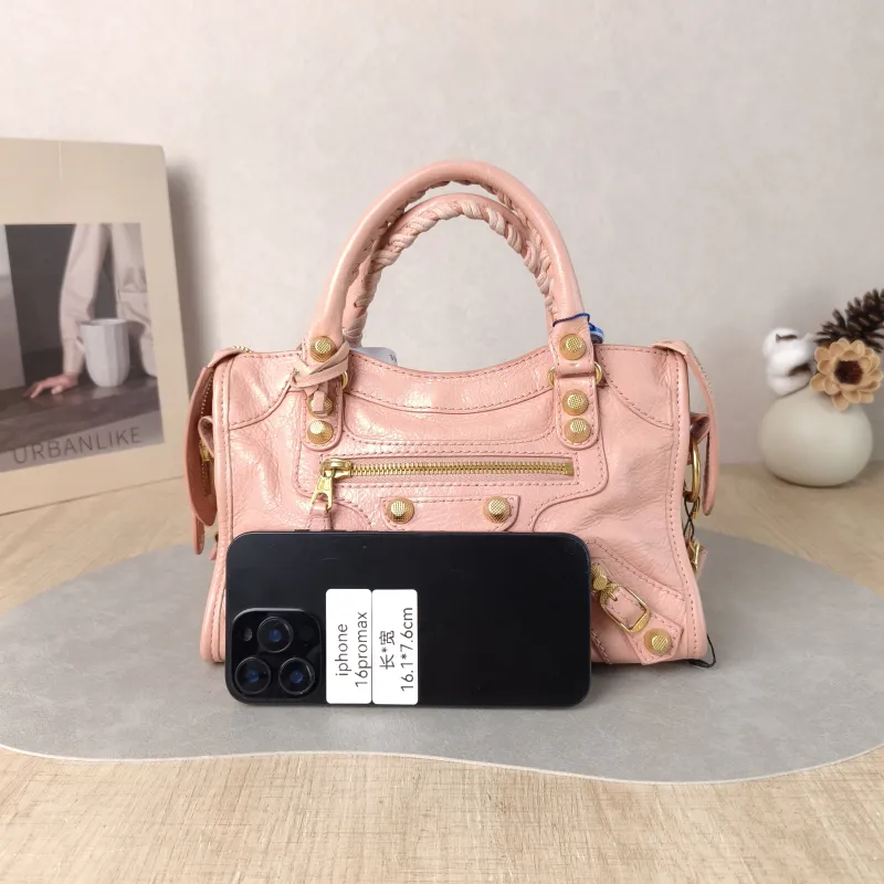 BALENCIAGA Crossbody Bag neo cagole Pink Lambskin Small 24 × 5 × 15 cm — cover view 4 of 6