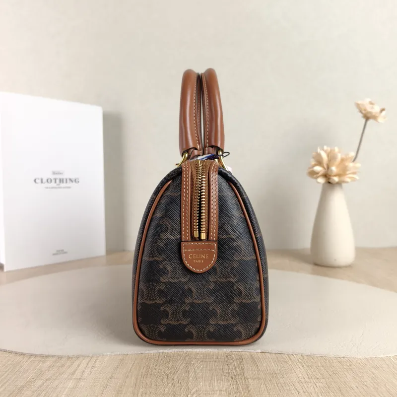 CELINE Crossbody Bag Embroidered Monogram PVC Small 19.5 × 7 × 14 cm — detail view 8 of 9