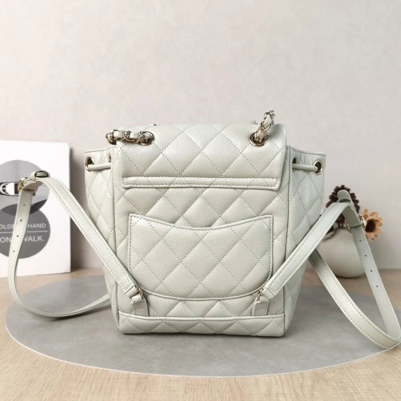 Chanel Backpack23s Backpack Grey Grained Calfskin Small18 × 10 × 23 cm — cover view 2 of 5
