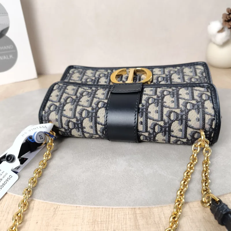 DIOR Crossbody Bag30 Montaigne East-West 30Blue Canvas Small21 × 6 × 12 cm — detail view 14 of 14