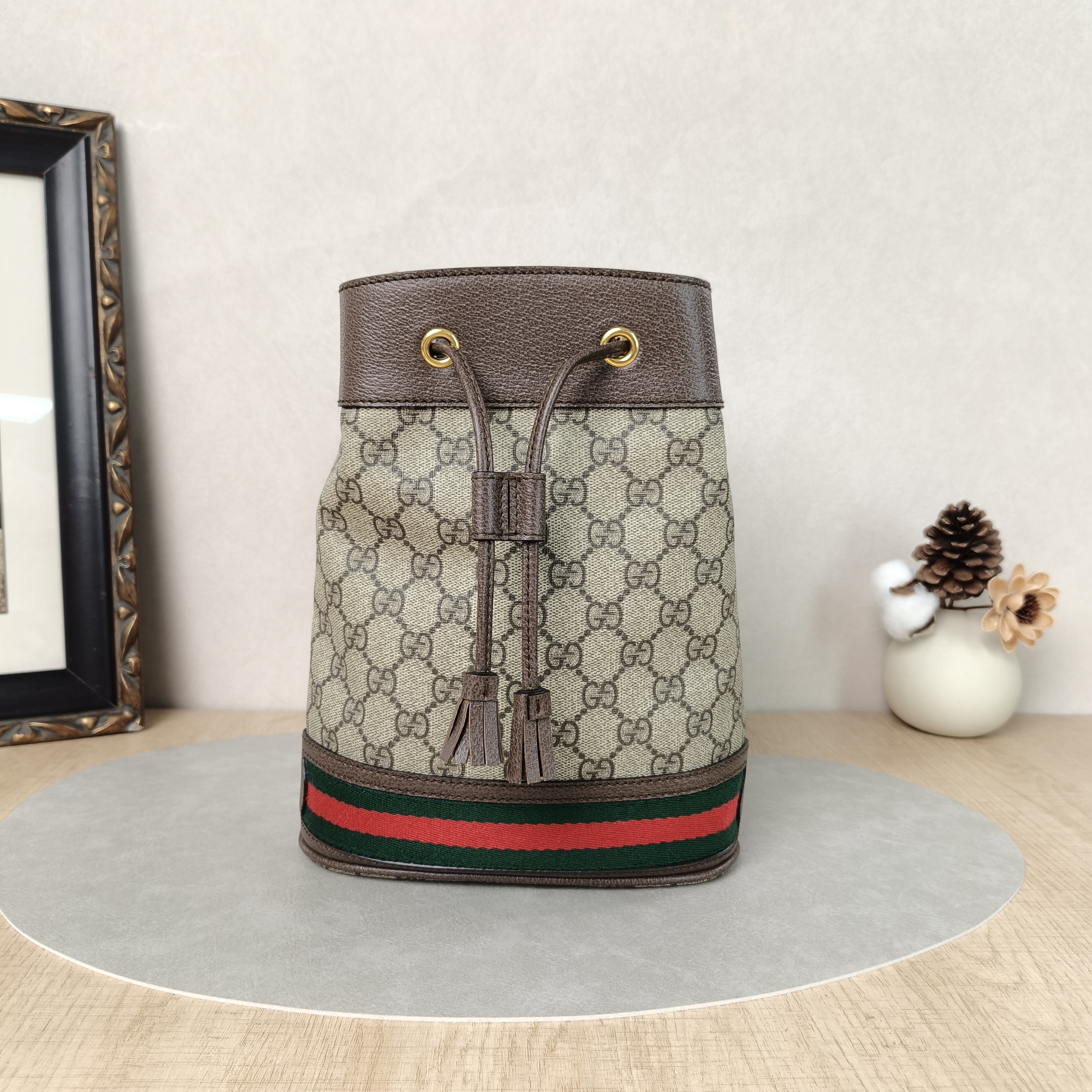 GUCCI Shoulder Bag Ophidia Bucket Bag Monogram PVC Small20.5 × 11 × 26 cm