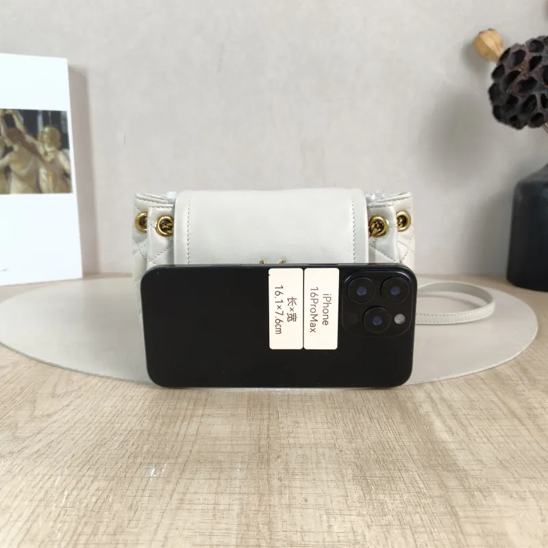 SAINT LAURENT Crossbody Bag NOLITA White SL ambskinmini18 × 6 × 13 cm — cover view 5 of 5