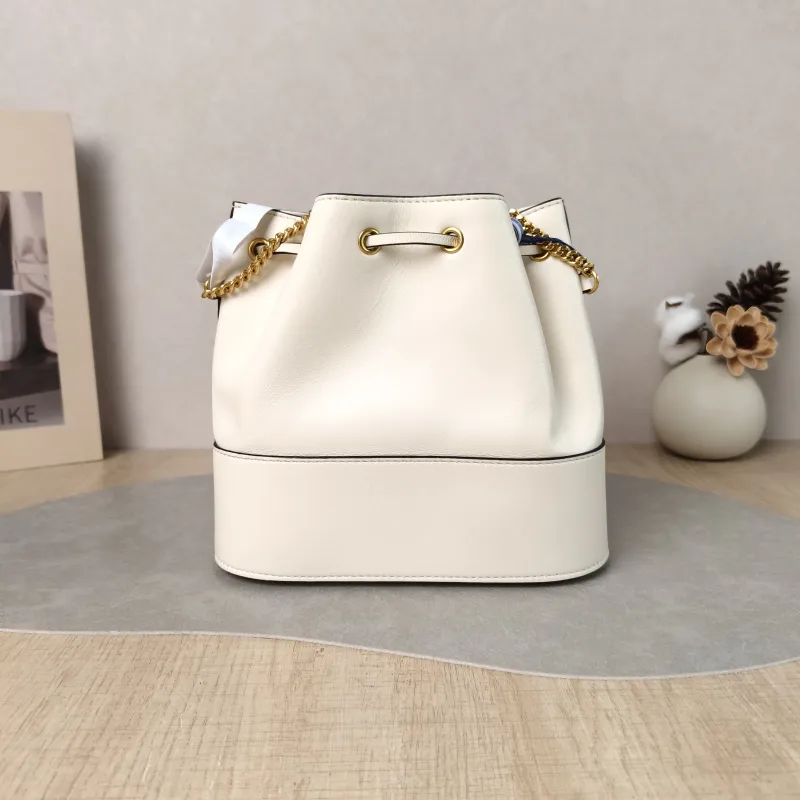 Valentino Shoulder Bag Bucket Bag White Calfskin 20 × 8.5 × 18 cm — cover view 6 of 6