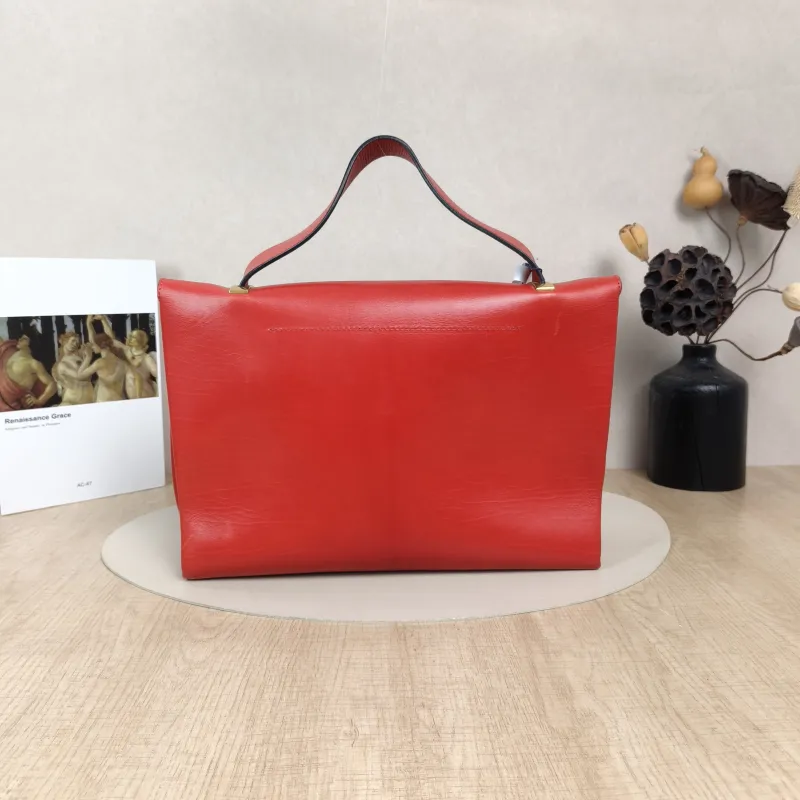 Valentino Top Handle Bag VRING Top Handle Bag Red Calfskin One Size31 × 13 × 23 cm — cover view 3 of 5