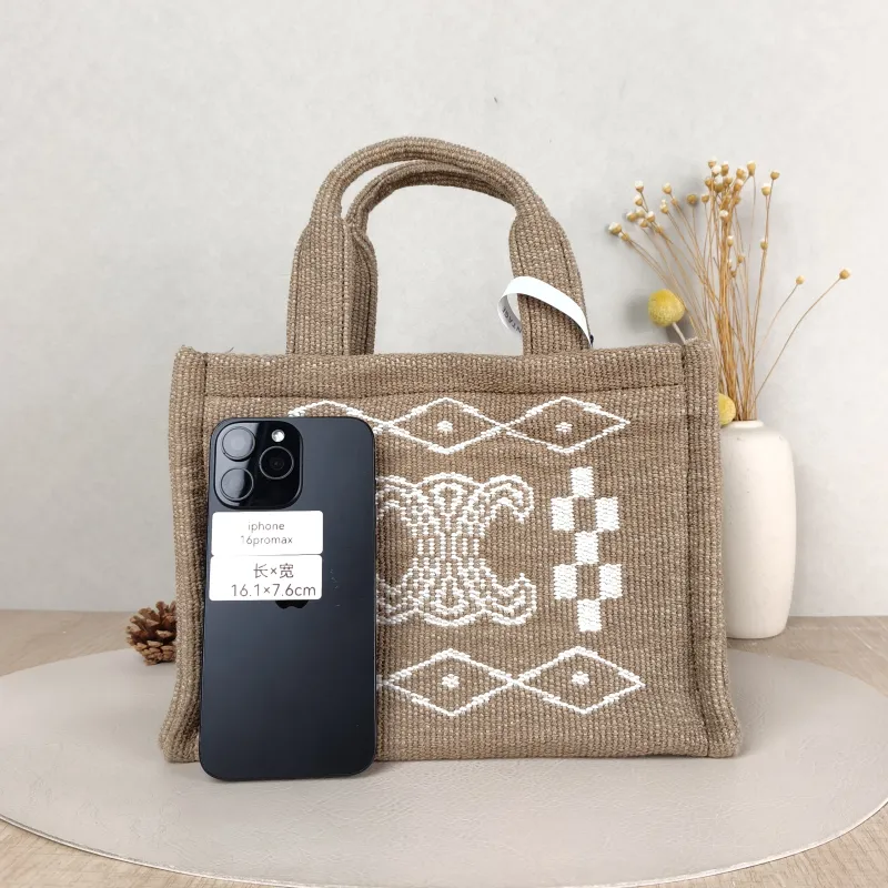 CELINE Shoulder Bag CABAS THAIS Shopping Tote Brown Small 25.5 × 12 × 18.5 cm — cover view 3 of 5