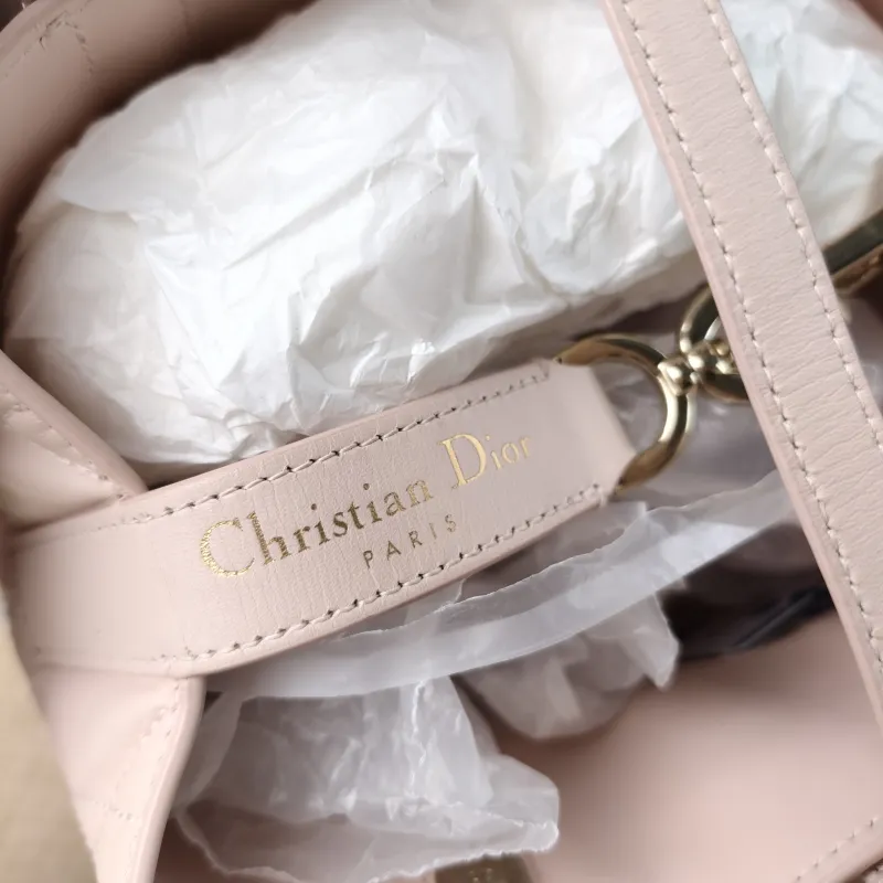 DIOR Top Handle Bag TOUJOURS Edition Pink Calfskin Small 18.5 × 12 × 18.5 cm — detail view 9 of 14