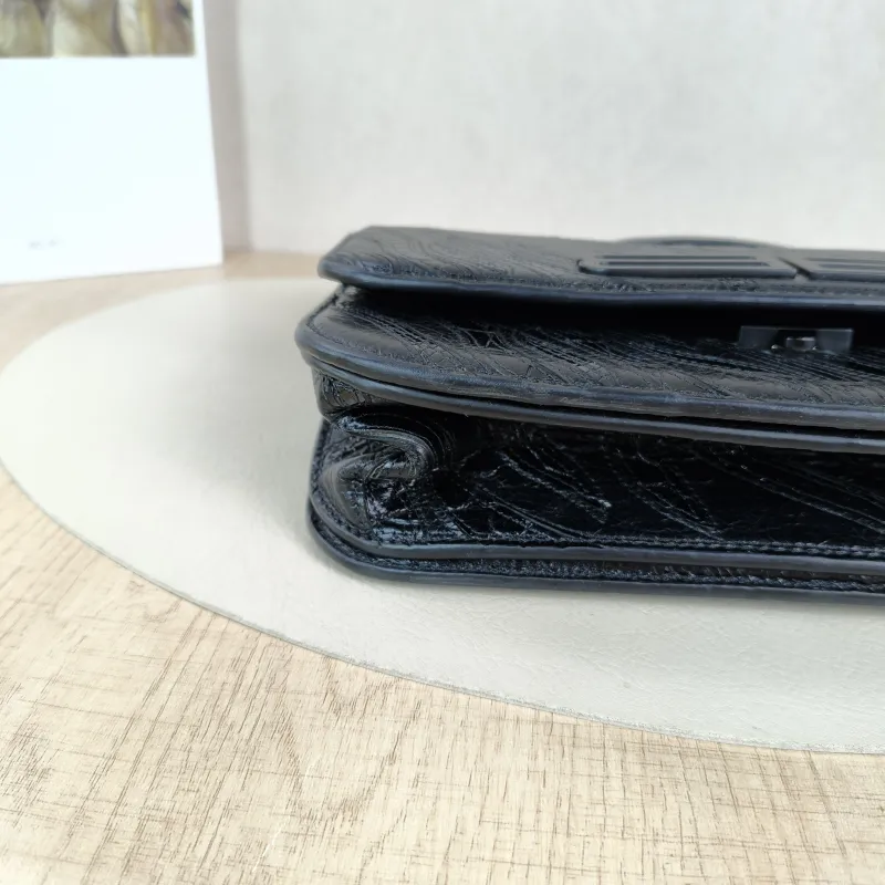 BALENCIAGA Shoulder Bag GOSSIP Black CC alfskin Small 23.5 × 10.5 × 12.5 cm — detail view 8 of 12