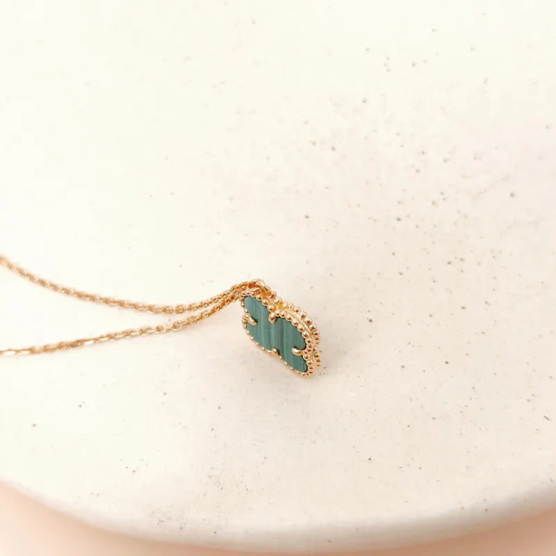 Van Cleef & Arpels Necklace Alhambra Alhambra Collection Yellow Gold 18KY ellow Gold Malachite Vintage Small 41cm — cover view 11 of 14