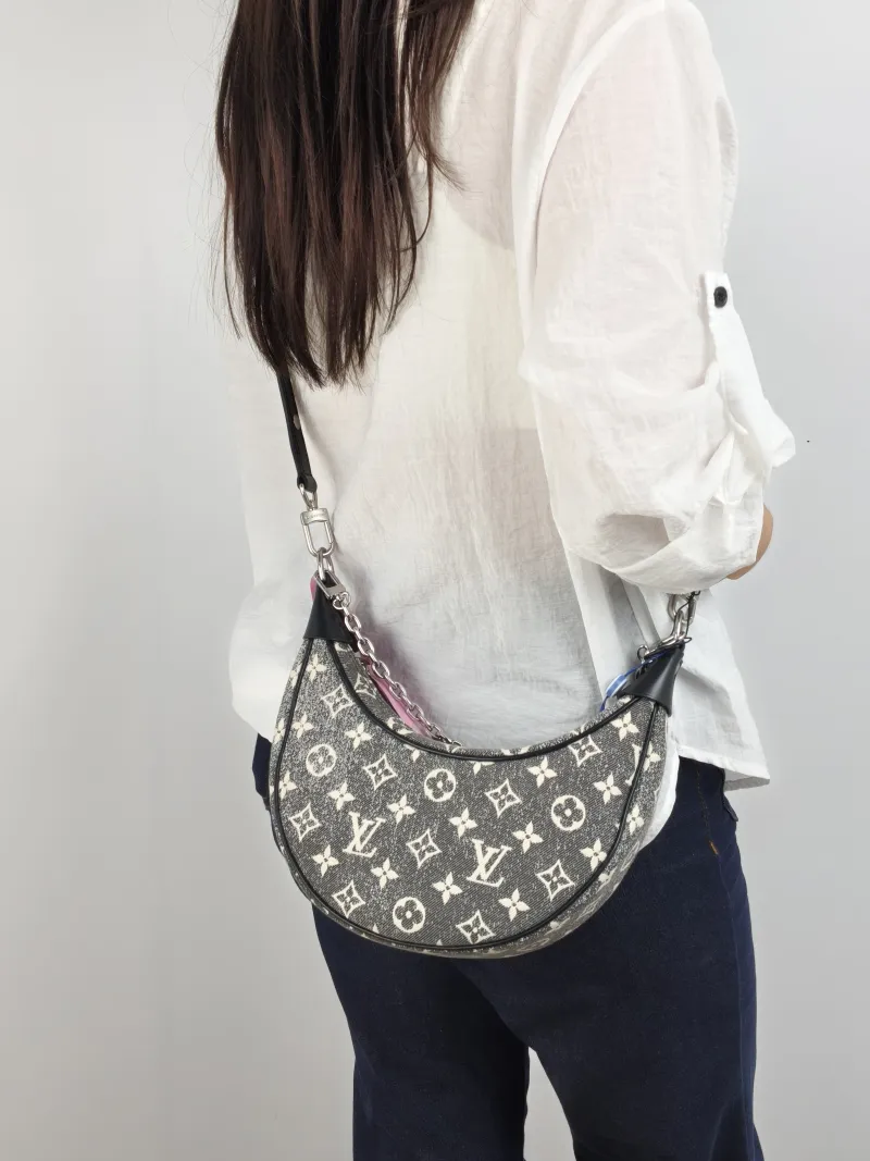 Louis Vuitton Crossbody Bag Loop Grey Small 23 × 6 × 13 cm — on-model view 2 of 2