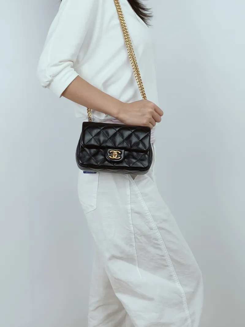 Chanel Crossbody Bag Classic Flap Mini CF Mini Lambskinmini17 × 8 × 13.5 cm — on-model view 1 of 3