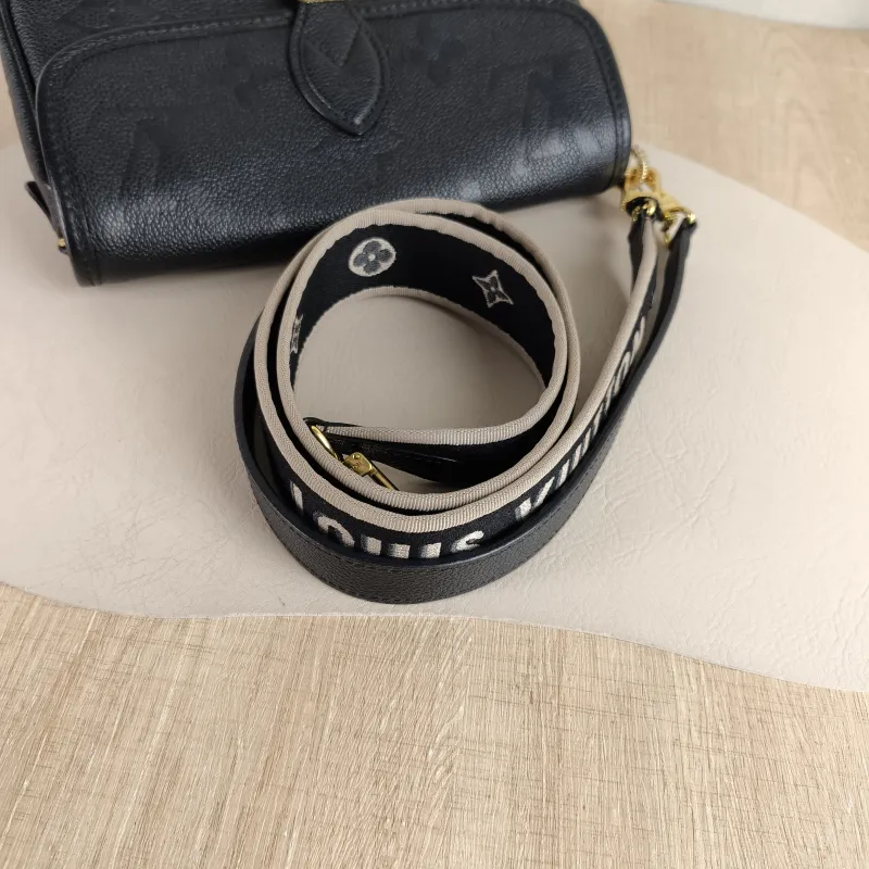 Louis Vuitton Crossbody Bag Diane Baguette Bag Black Monogram Empreinte Embossed Calfskin Small 24 × 9 × 15 cm — detail view 1 of 12