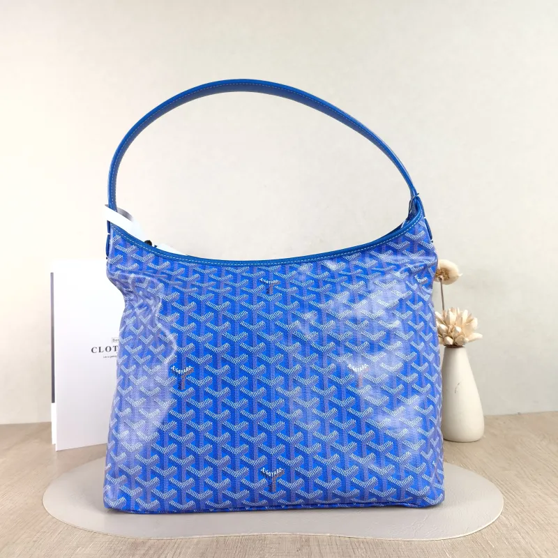 GOYARD Shoulder Bag Boheme Hobo​ Blue PVC Small 43 × 14 × 27 cm