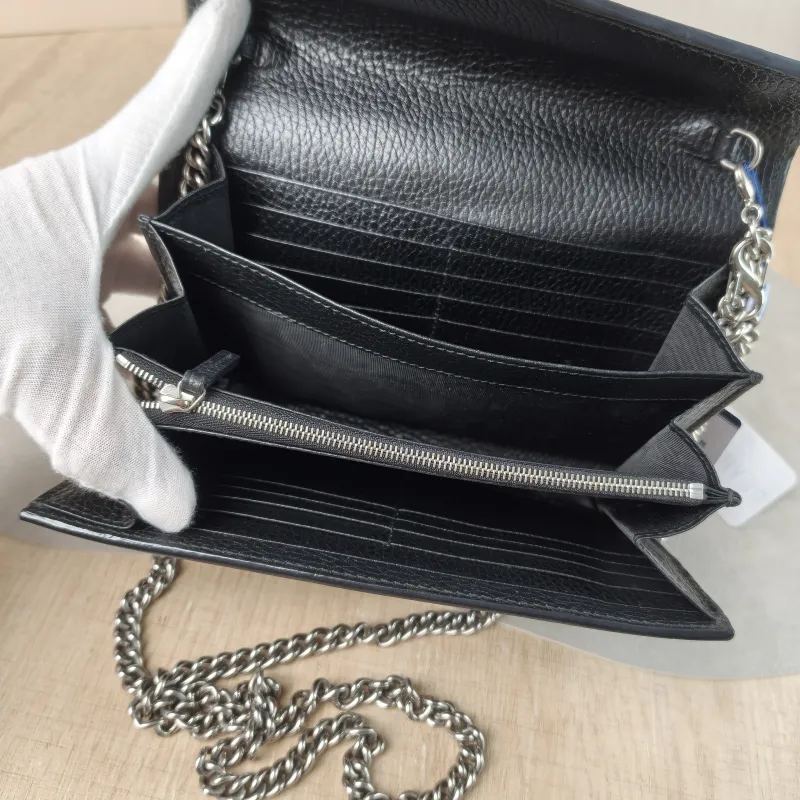GUCCI Crossbody Bag Dionysus Collection Wallet woc Black Calfskin Mini 20 × 5 × 13 cm Conditioned — detail view 2 of 13