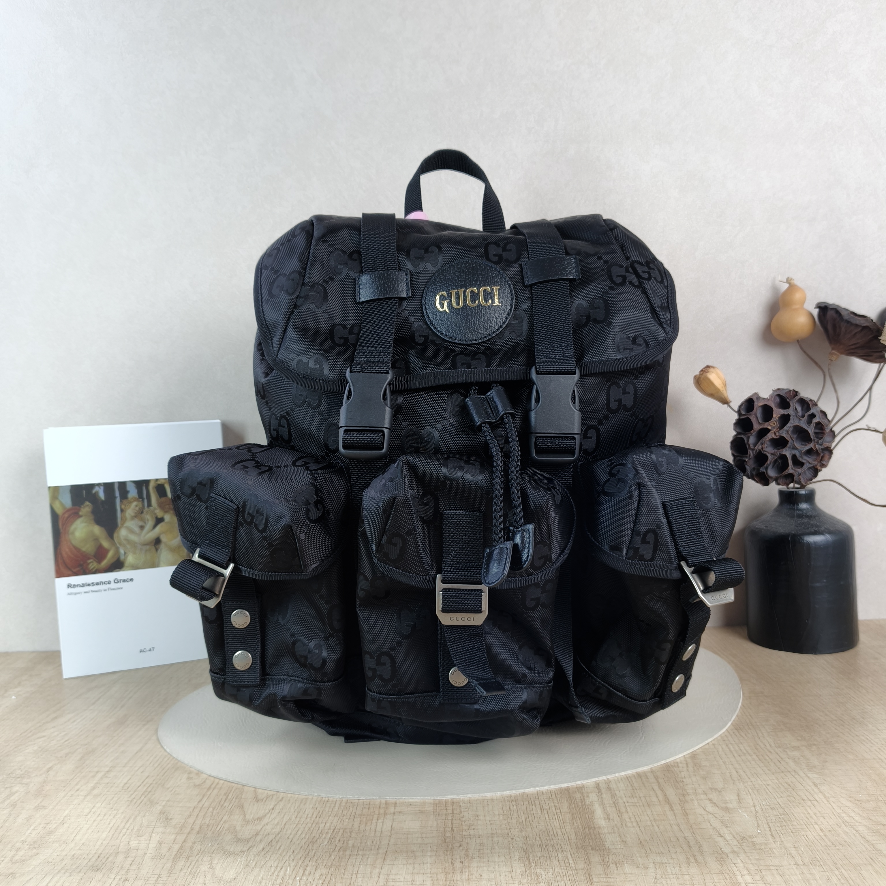 GUCCI Backpack Off The Grid Collection Backpack Black Nylon One Size29 × 18 × 42 cm