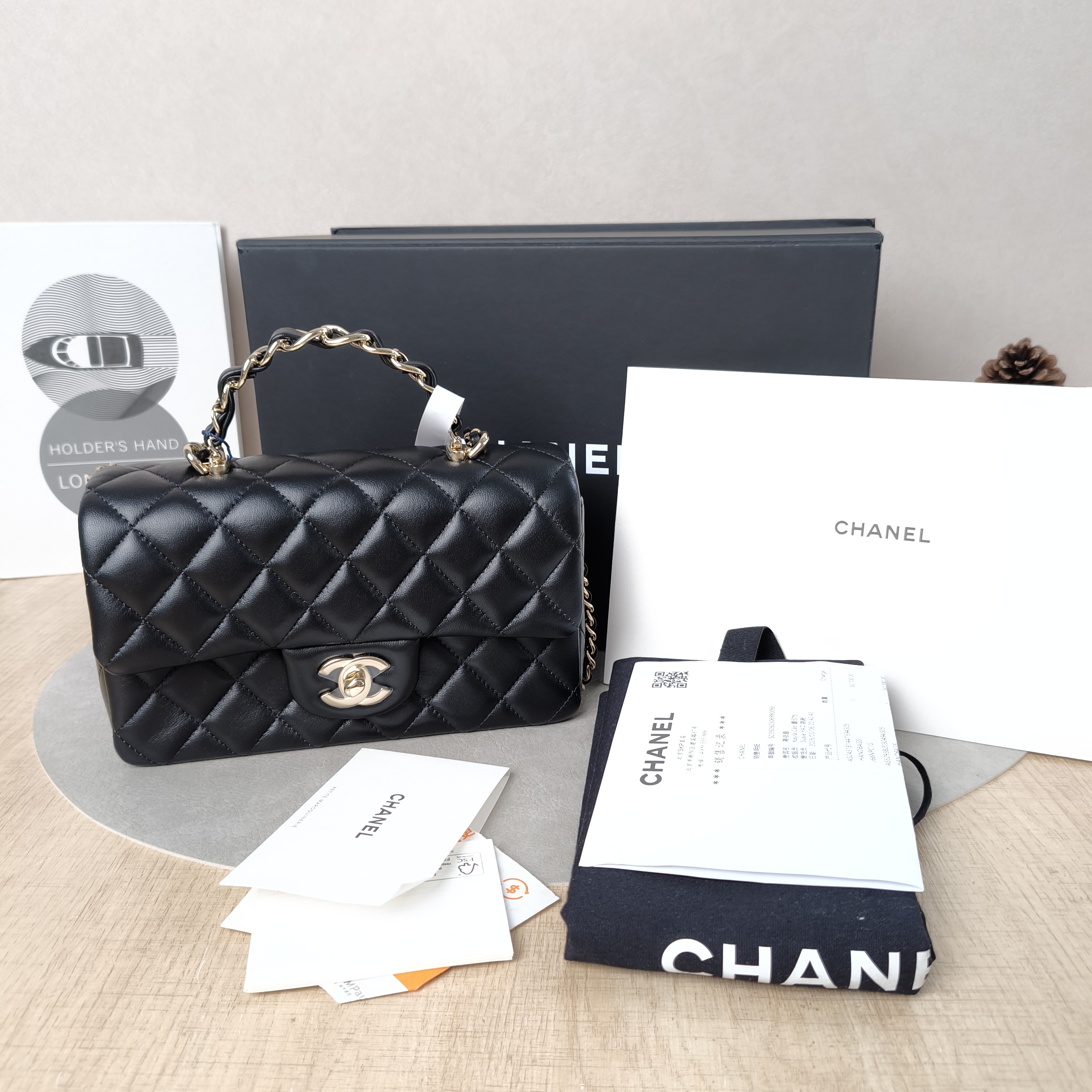 Chanel Crossbody Bag mini Black Lambskin mini20 × 6 × 12 cm — cover view 2 of 6